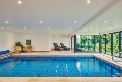 The swimming pool at Big Barn, Welsh Borders