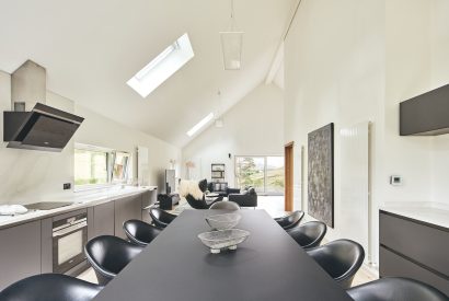 The dining room at Munro Cabin, Loch Lomond