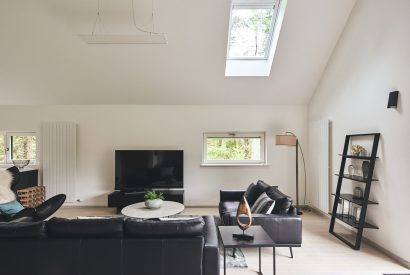 The living room at Munro Cabin, Loch Lomond