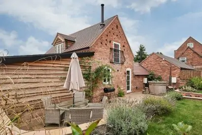 The private garden at Hay Bale Cottage, Worcestershire