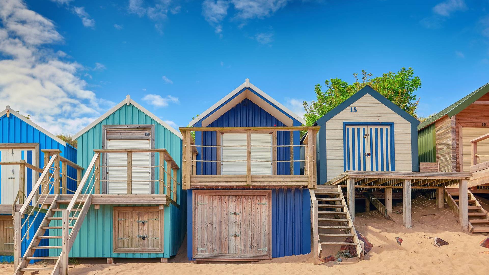 Beach huts in Abersoch