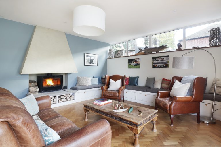 The living room at Riverside View, Berkshire