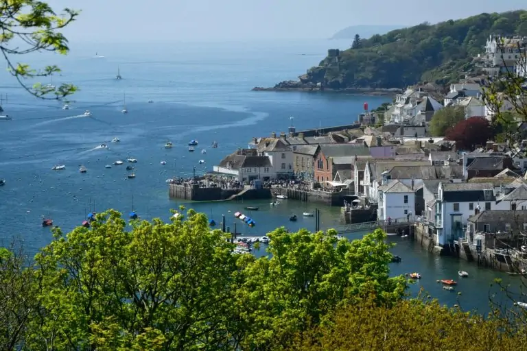 Fowey, Cornwall, UK - May 5, 2018: View Across The River To Fowe