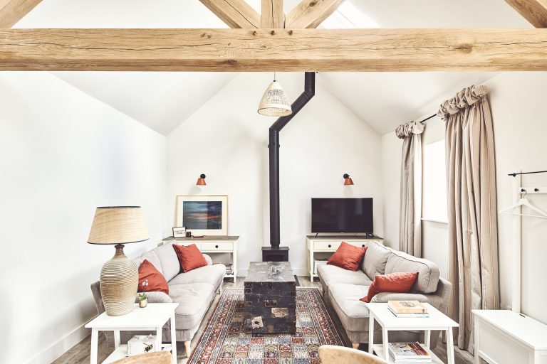 The living room at Bix Cottage