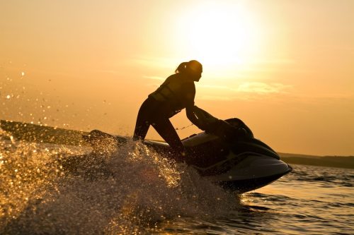 Jet skiing