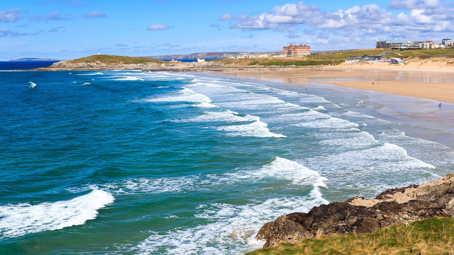 A beach in Newquay