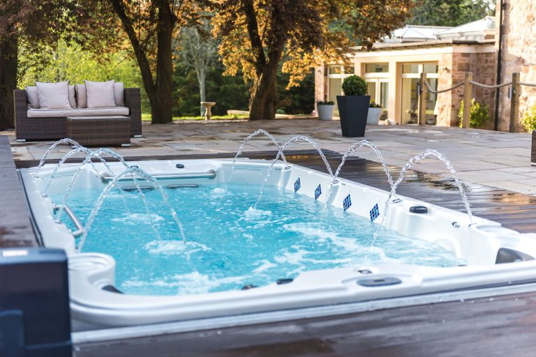 The hot tub at Douglas Retreat, Scotland